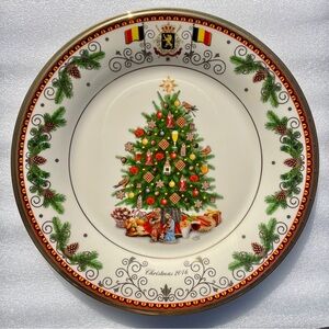 2016 Belgium Lenox Christmas Trees Around The World Collectible Decorative Plate